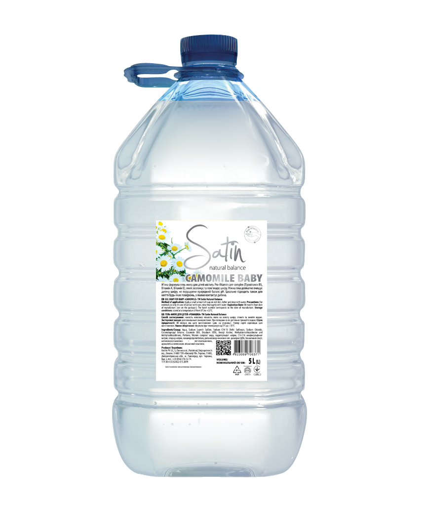 Гель-мило для дітей Ромашка ТМ Satin Natural Balance 5 л